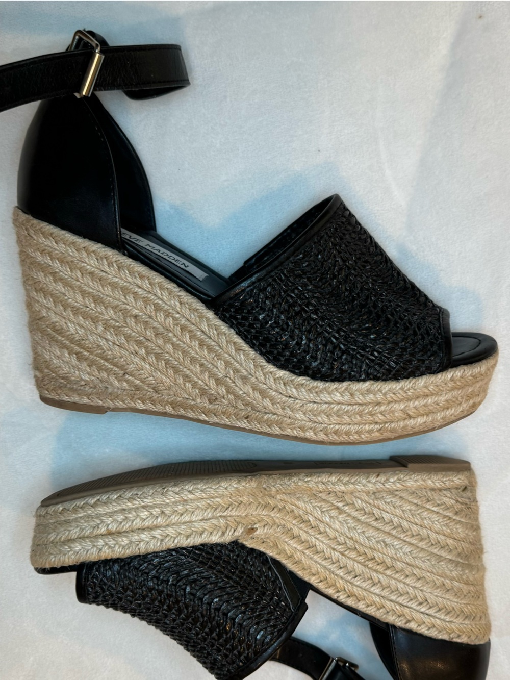Steve Madden Black Wedges